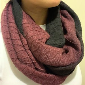 Purple Black Ombre Infinity Scarf